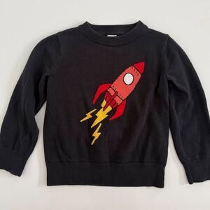Gap Kids Rocket Ship Sweater - 5T - Black